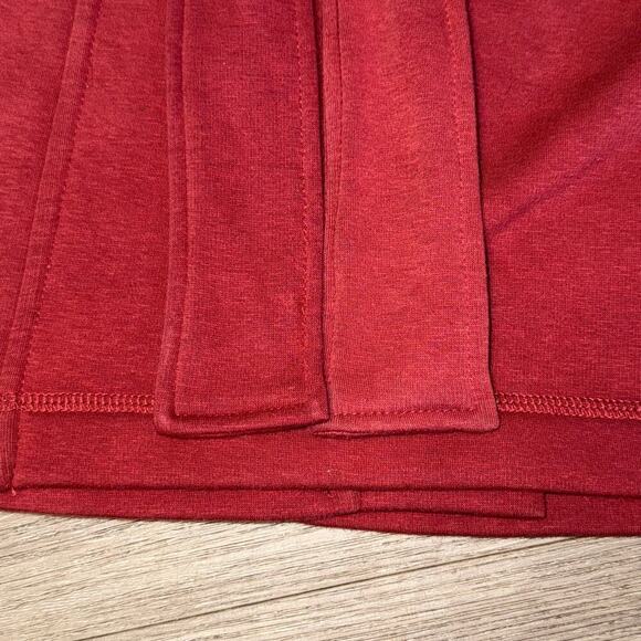 UGG Women’s Burgundy Lounge Robe Size Small Cozy Cotton Blend Belted Wrap - Picture 5 of 13